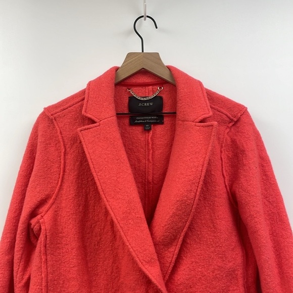 J. Crew Daphne Italian Boiled Wool Double Breasted Topcoat Winter Jacket Pink 16 - Picture 5 of 11